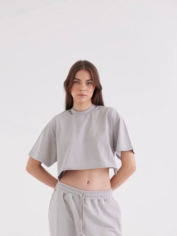 The Cropped T-Shirt in Grey