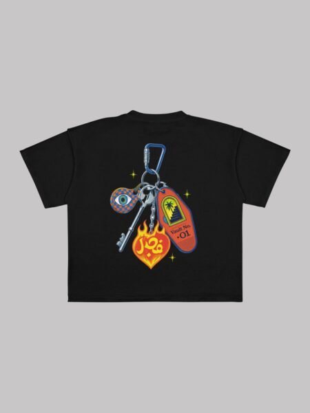 Fajr Flaming Heart Tee - Black