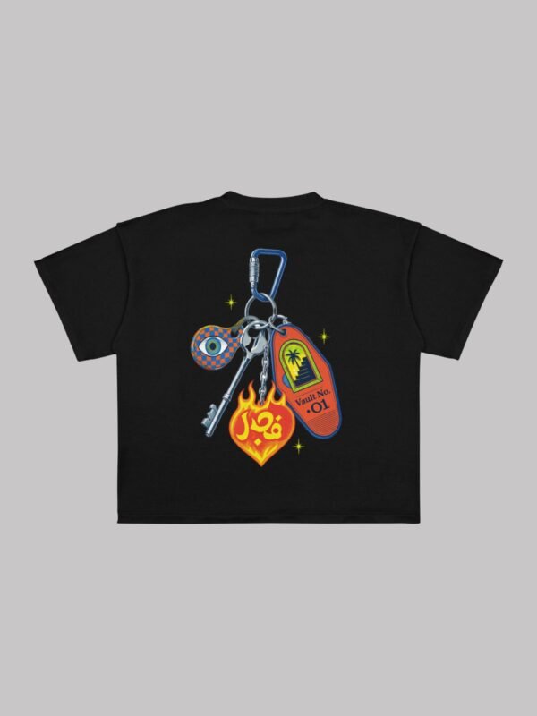 Fajr Flaming Heart Tee - Black