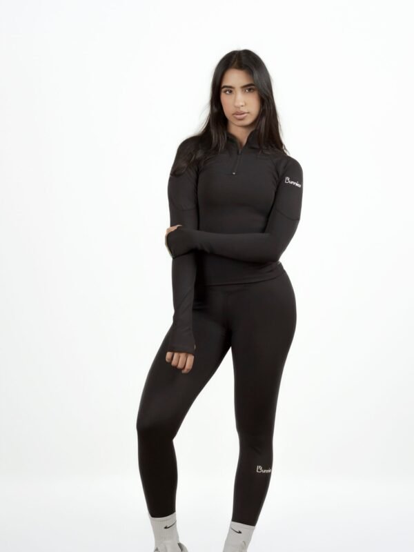 High Waist Crossover Leggings in Black