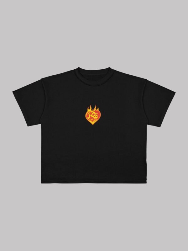 Fajr Flaming Heart Tee - Black