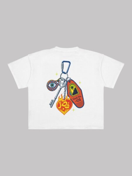 Fajr Flaming Heart Tee - White
