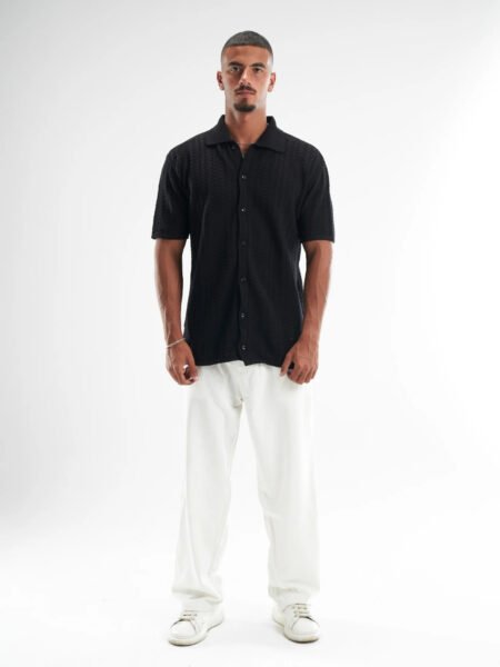 Black Shirt Knitted