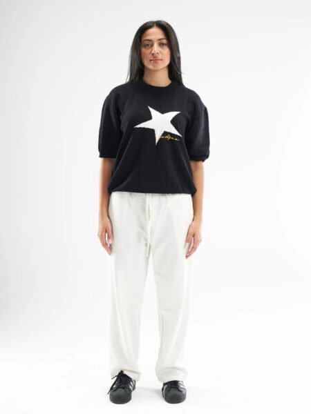 Black Born A Star Round Knitted