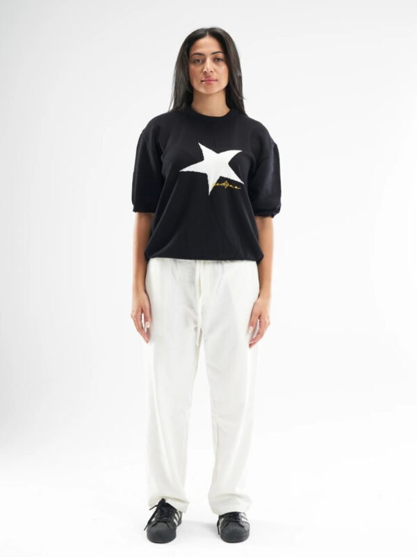 Black Born A Star Round Knitted