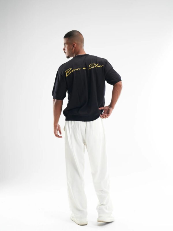 Black Born A Star Round Knitted