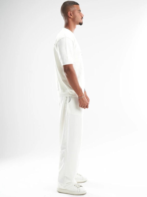 White Born A Star Round Knitted