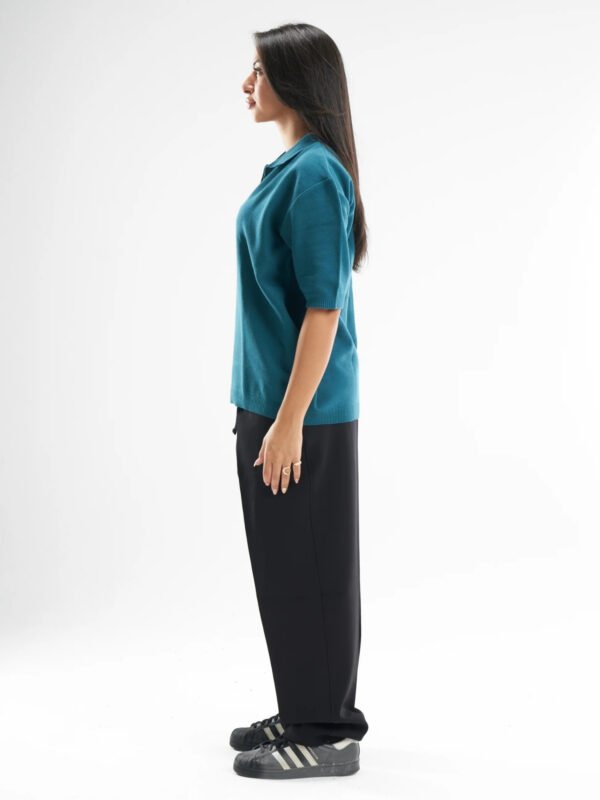 Turquoise Polo Knitted