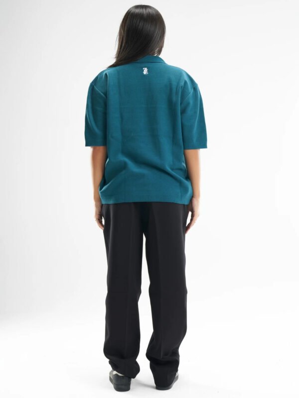 Turquoise Polo Knitted