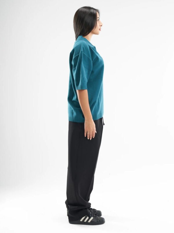 Turquoise Polo Knitted