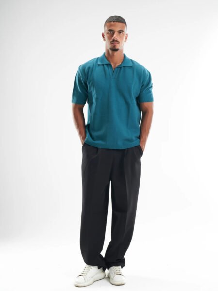 Turquoise Polo Knitted