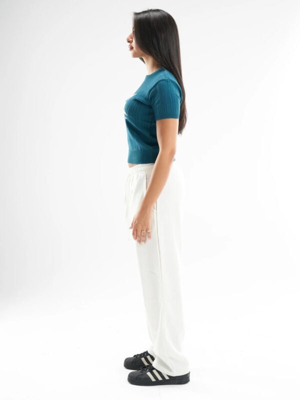 Turquoise Star Cropped Knitted