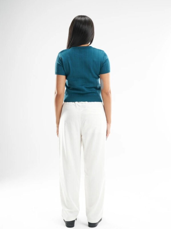 Turquoise Star Cropped Knitted