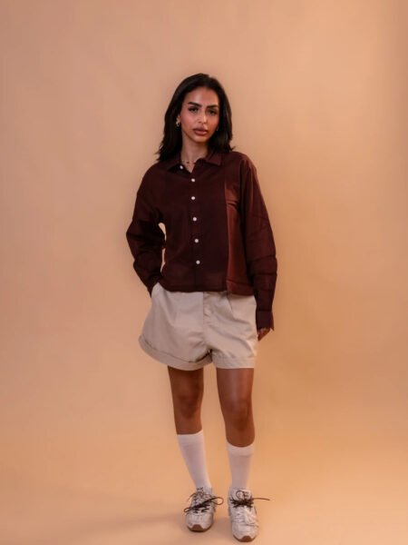 Boxy Shirt in Oxblood