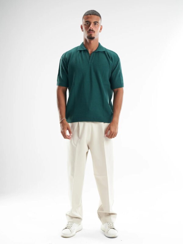 Olive Polo Knitted