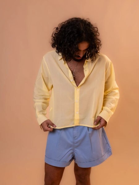Boxy Shirt in Butter Yellow