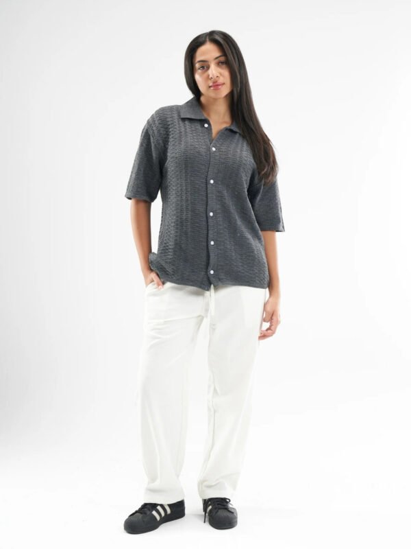 Grey Shirt Knitted
