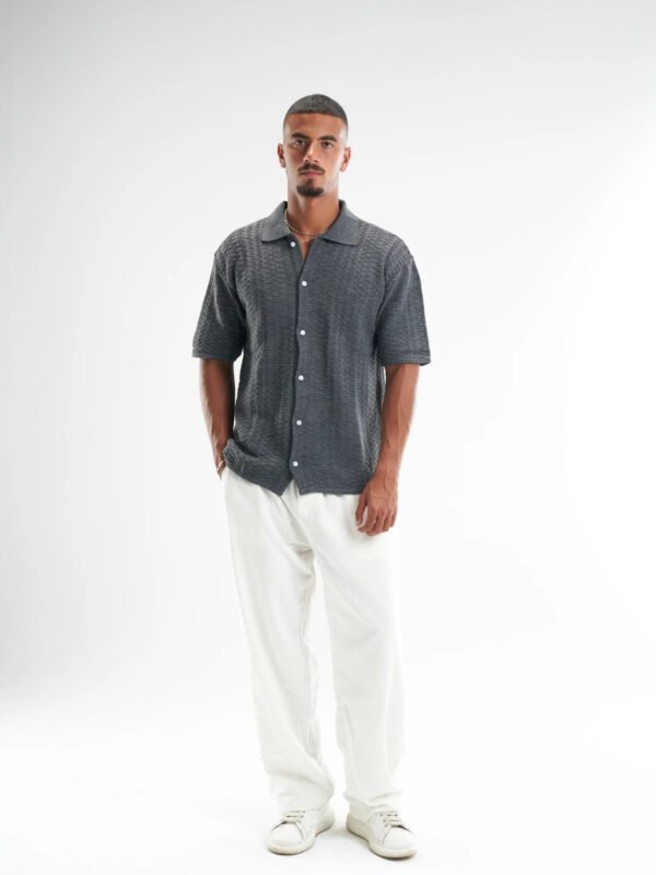 Grey Shirt Knitted