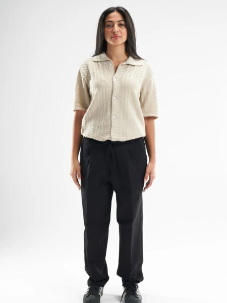 Creamy Shirt Knitted