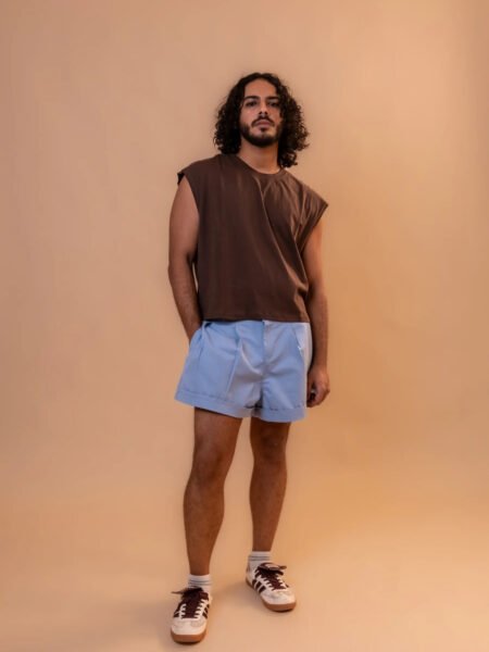 Boxy Tank Top in Brown