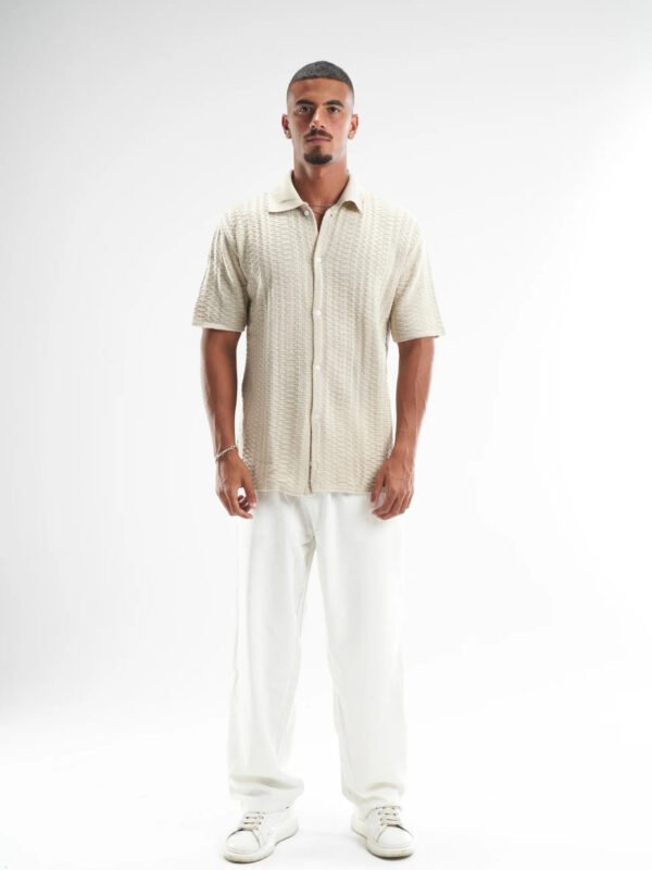 Creamy Shirt Knitted