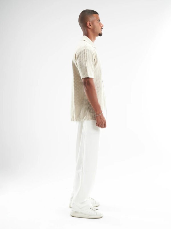Creamy Shirt Knitted