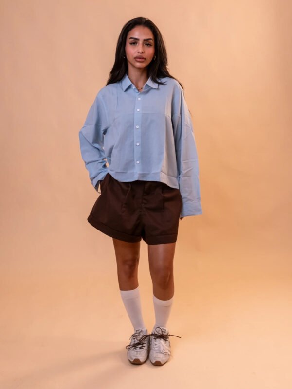 Boxer Pleated Shorts in Brown