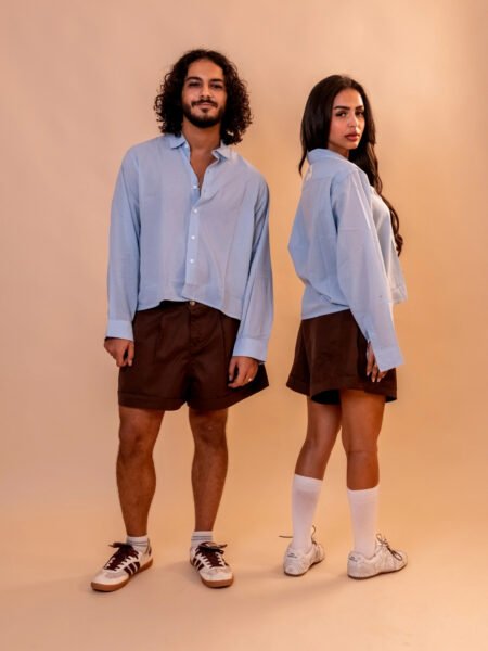 Boxer Pleated Shorts in Brown
