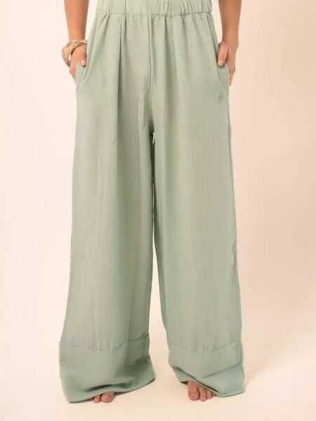 Wide-Leg Pants - Mint